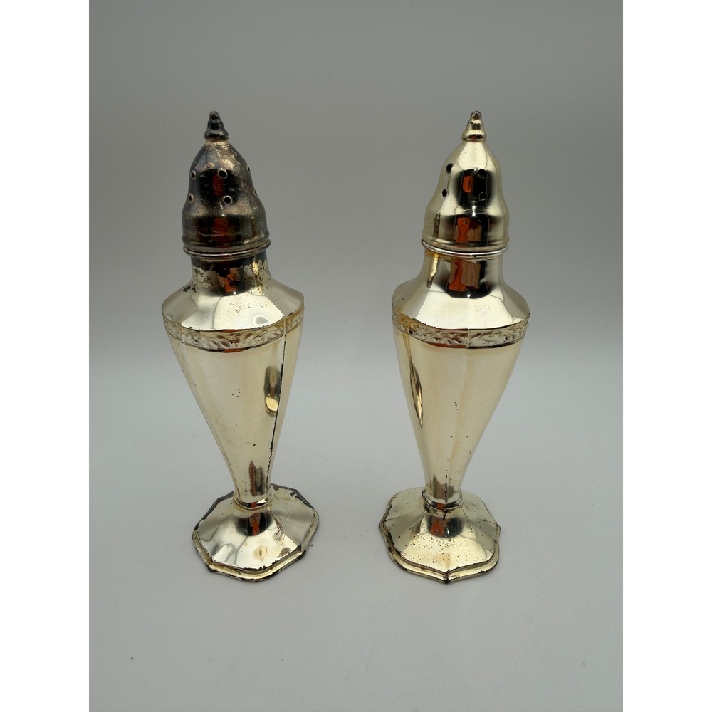 Vintage La France Silver Plate Salt and Pepper Shakers 904 Made in USA Silver